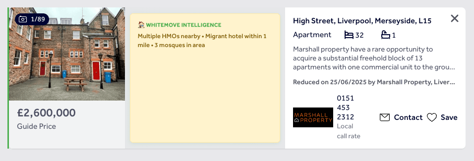 WhiteMove Property Intelligence - Detailed View